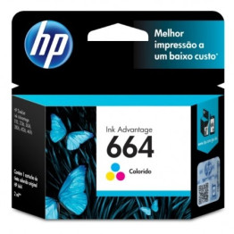 CARTUCHO DE TINTA HP 664 - F6V28AB TRICOLOR 2ml ORIGINAL