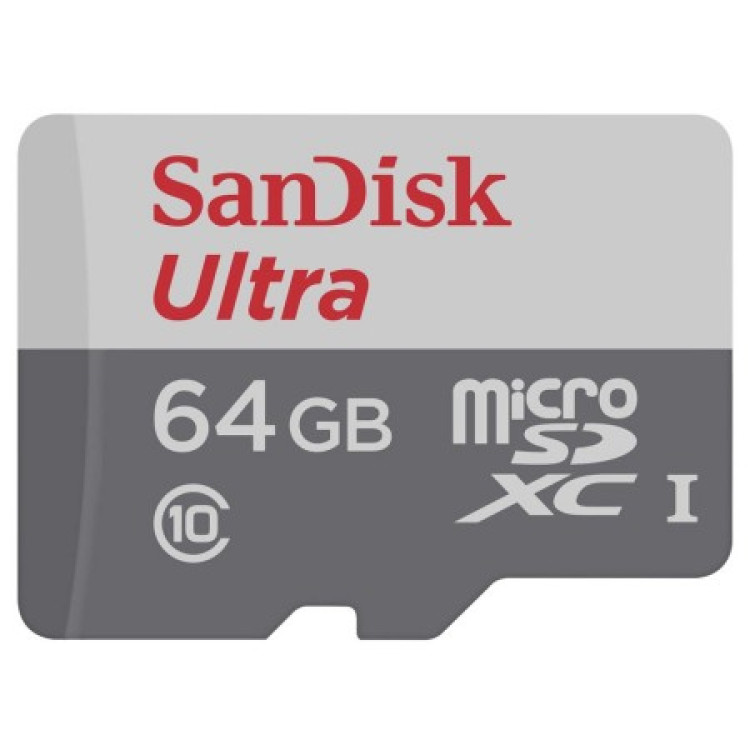CARTAO DE MEMORIA 64GB ULTRA MICRO SDXC UHS-I CLASSE 10 + 1 ADAPTADOR SD SANDISK