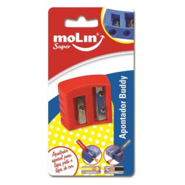 APONTADOR SIMPLES 2 FUROS BUDDY BLS C/1 MOLIN