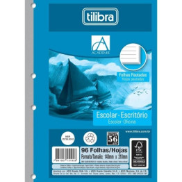 BLOCO FICHARIO PAUTADO ACADEMIE 96FL 1/4 TILIBRA
