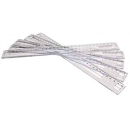 REGUA PLASTICA 30CM DELLO INCOLOR 3110.H