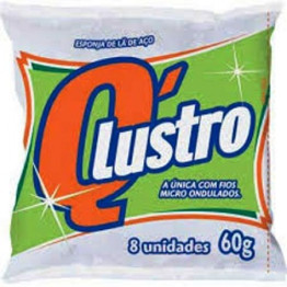 ESPONJA DE LA DE ACO QLUSTRO 60GR C/08UN BOMBRIL