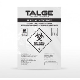 SACO PARA LIXO 15L HOSPITALAR INFECTANTE TALGE C/100 7378