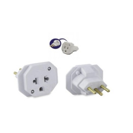 ADAPTADOR PARA TOMADA 2P+T PADRAO ANTIGO PARA NOVO BRANCO 4313 FORCE LINE