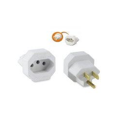 ADAPTADOR PARA TOMADA 2P+T PADRAO NOVO PARA ANTIGO BRANCO 4317 FORCE LINE