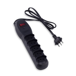 FILTRO DE LINHA C/5 TOMADAS PRETO 0060500016 FORCE LINE