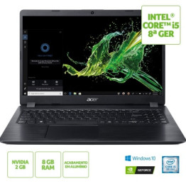 NOTEBOOK ACER INTEL CORE i5 8265U 15,6 LED 8GB 1 TERA PLACA DE VIDEO 2GB WINDOWS 10 HOME A515-52G-58LZ PRETO