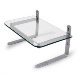 SUPORTE PARA MONITOR LCD 203.001/011 PRATA/VIDRO INCOLOR RELIZA