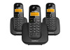 TELEFONE SEM FIO TS3113 + 2 RAMAIS PRETO INTELBRAS