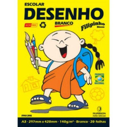 BLOCO DESENHO FILIPAPER BRANCO A-3 140g C/20FLS 1395