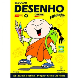 BLOCO DESENHO FILIPAPER CREME A-3 140g C/20FLS 1397