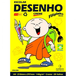 BLOCO DESENHO FILIPAPER CREME A-4 140g C/20FLS 1398