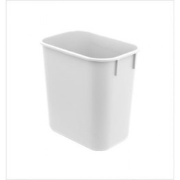 CESTO P/ LIXO 12L PLASTICO RETANGULAR BRANCO 571 ACRIMET