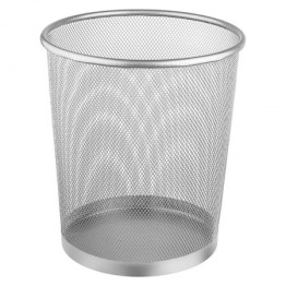 CESTO P/ LIXO 8,5L ARAMADO METAL REDONDO QR98011 PRATA ORDENE