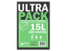 SACO PARA LIXO 15L PRETO 5MC C/100 ULTRA PACK
