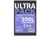 SACO PARA LIXO 200L PRETO 8MC C/100 ULTRA PACK