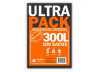 SACO PARA LIXO 300L PRETO 8MC C/100 ULTRA PACK