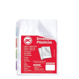 SACO PLASTICO OFICIO FINO S/ FURO 6 MICRAS C/100 REF 5069 DAC