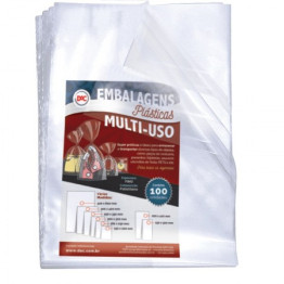 SACO PLASTICO POLIETILENO FINO S/ FURO 40 X 60CM C/100unid 40606 DAC