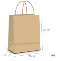 SACOLA DE PAPEL GG KRAFT PARDO 39x32x16CM UN CROMUS