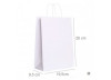 SACOLA DE PAPEL M BRANCO 26x19x9,5CM UN CROMUS