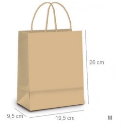 SACOLA DE PAPEL M KRAFT PARDO 26x19x9,5CM UN CROMUS