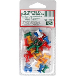 ALFINETE TIPO TACA CORES DIVERSAS BLISTER C/25UN
