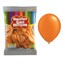 BALAO LISO LARANJA Nº7 C/50UN SAO ROQUE