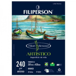 BLOCO ARTISTICO FILIART RENAUD BRANCO A3 240g 20FLS FILIPAPER 01073