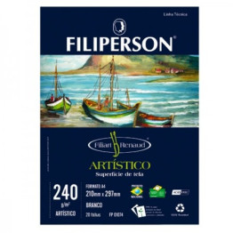 BLOCO ARTISTICO FILIART RENAUD BRANCO A4 240g 20FLS FILIPAPER 01074