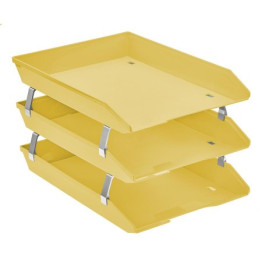 CAIXA CORRESPONDENCIA TRIPLA FACILITY FRONTAL AMARELA ACRIMET 265