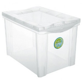 CAIXA ORGANIZADORA PLASTICA 30L MEDIA ALTA CRISTAL 21201 ORDENE