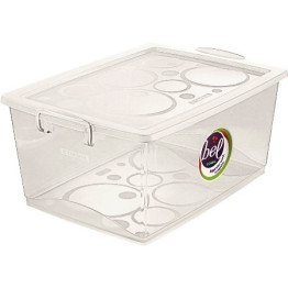 CAIXA ORGANIZADORA PLASTICA 30L MEDIA ALTA CRISTAL OR80700 ORDENE