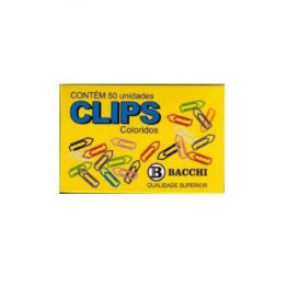 CLIPS N.6/0 COLORIDO CX.C/50UN BACCHI