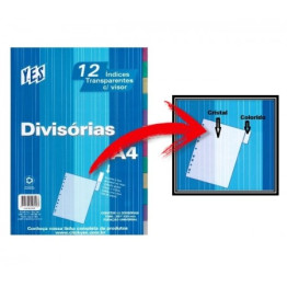 DIVISORIA FICHARIO A4 C/10 PROJECOES COLORIDO 10INTBA YES