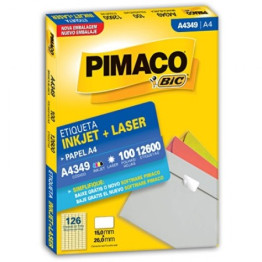 ETIQUETA LASER/JET A4 349 15,0x26,0 PIMACO CX C/100F
