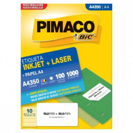 ETIQUETA LASER/JET A4 350 55,8x99,0 PIMACO CX C/100F