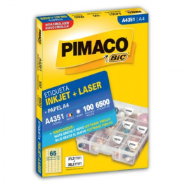 ETIQUETA LASER/JET A4 351 21,2x38,2 PIMACO CX C/100F