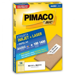 ETIQUETA LASER/JET A4 363 38,1x99,0 PIMACO CX C/100F