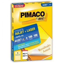 ETIQUETA LASER/JET A4 367 288,5x200,0 PIMACO CX C/100F