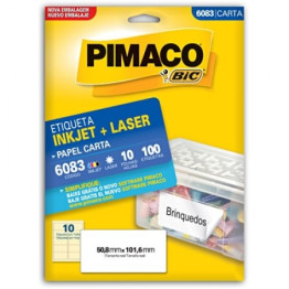 ETIQUETA LASER/JET CARTA 6083 50,8x101,6 PIMACO CX C/10F