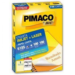ETIQUETA LASER/JET CARTA 6185 279,4x215,9 PIMACO CX C/100F