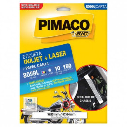 ETIQUETA LASER/JET CARTA 8099 16,93x147,64 VIDEO LATERAL PIMACO CX C/10