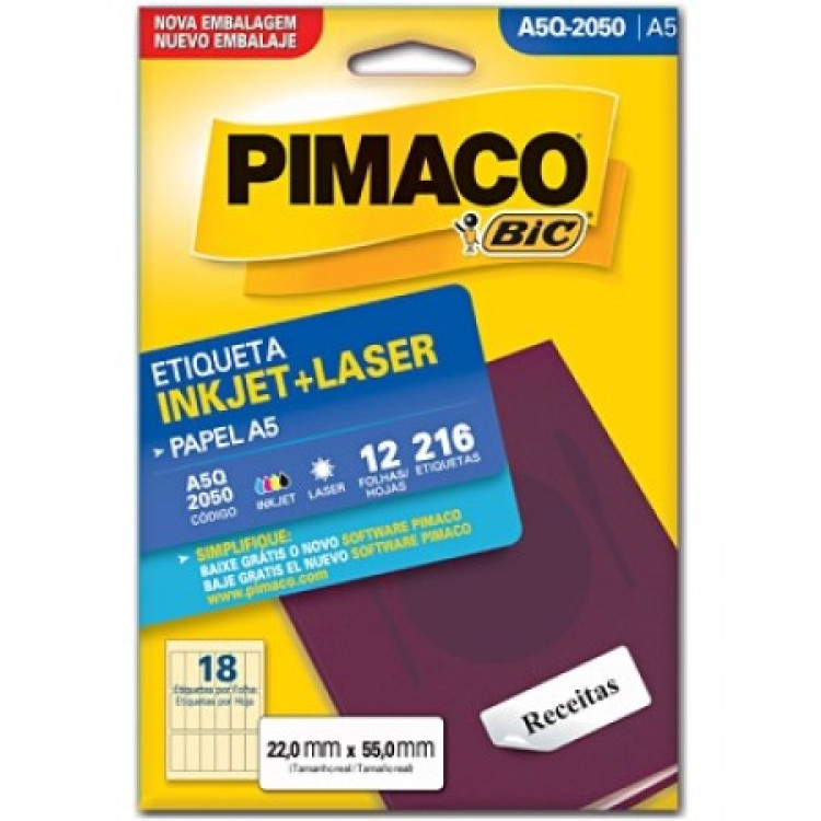 ETIQUETA MULTIUSO A5 Q2050 22,0x55,0 PIMACO C/216UN