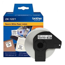 ETIQUETA TERMICA DK1221 23MMX23MM ROLO C/1000 ETIQUETAS BROTHER