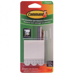 FECHO COMMAND BRANCO MEDIO 3M