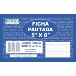 FICHA PAUTADA 5 X 8 C/100UN S.D