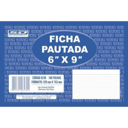 FICHA PAUTADA 6 X 9 C/100UN S.D
