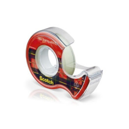 FITA ADESIVA 12mm X 10m TRANSPARENTE C/ 1RL + DISPENSADOR SCOTCH 3M