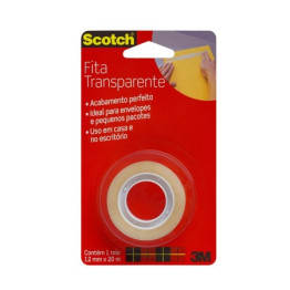 FITA ADESIVA 12mm X 20m TRANSPARENTE C/1 RL SCOTCH 3M